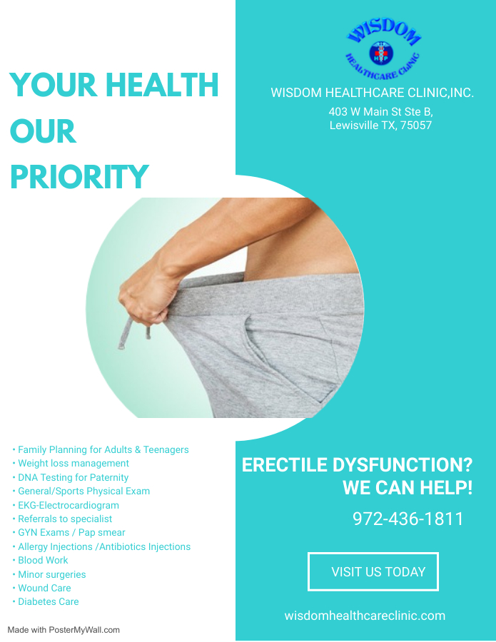 Wisdom Family Healthcare Clinic | 403 W Main St STE B, Lewisville, TX 75057, USA | Phone: (972) 436-1811