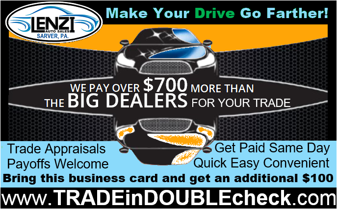 TRADEinDOUBLEcheck | 382 PA-356, Sarver, PA 16055, USA | Phone: (724) 524-1151