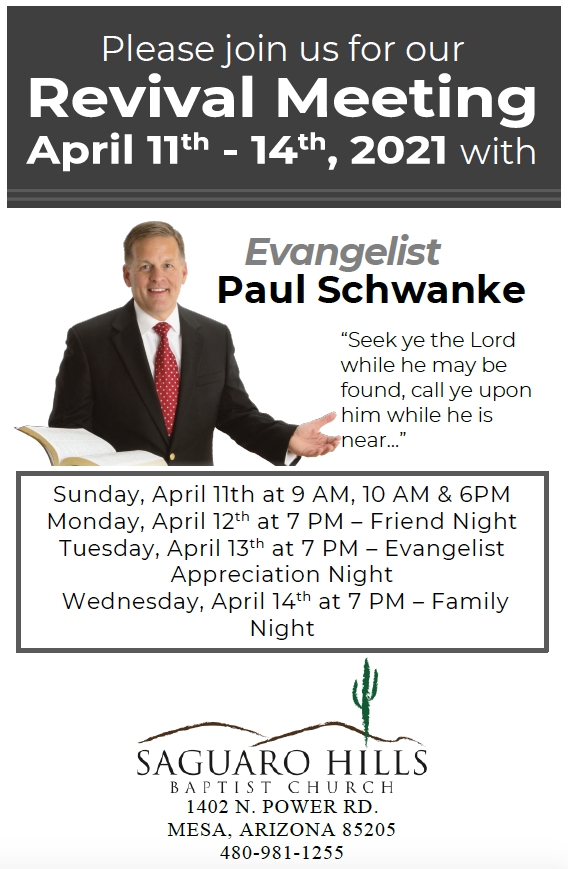 Saguaro Hills Baptist Church | 1402 N Power Rd, Mesa, AZ 85205 | Phone: (480) 981-1255