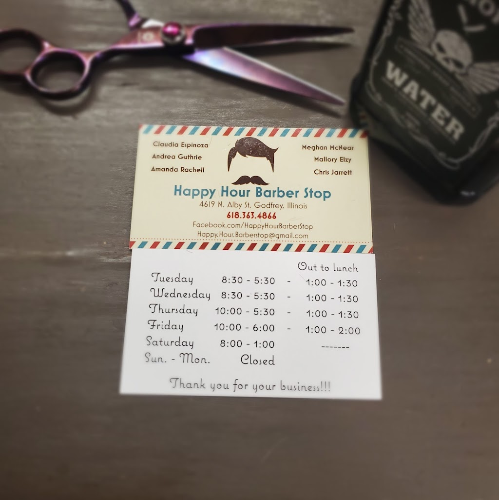 Happy Hour Barber Stop | 4619 N Alby St, Godfrey, IL 62035, USA | Phone: (618) 363-4866