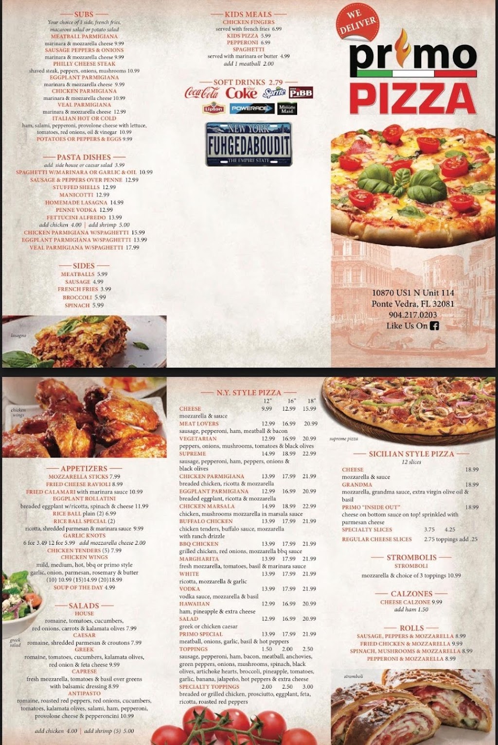 Primo Pizza | 10870 US-1 #114, Ponte Vedra Beach, FL 32081, USA | Phone: (904) 217-0203