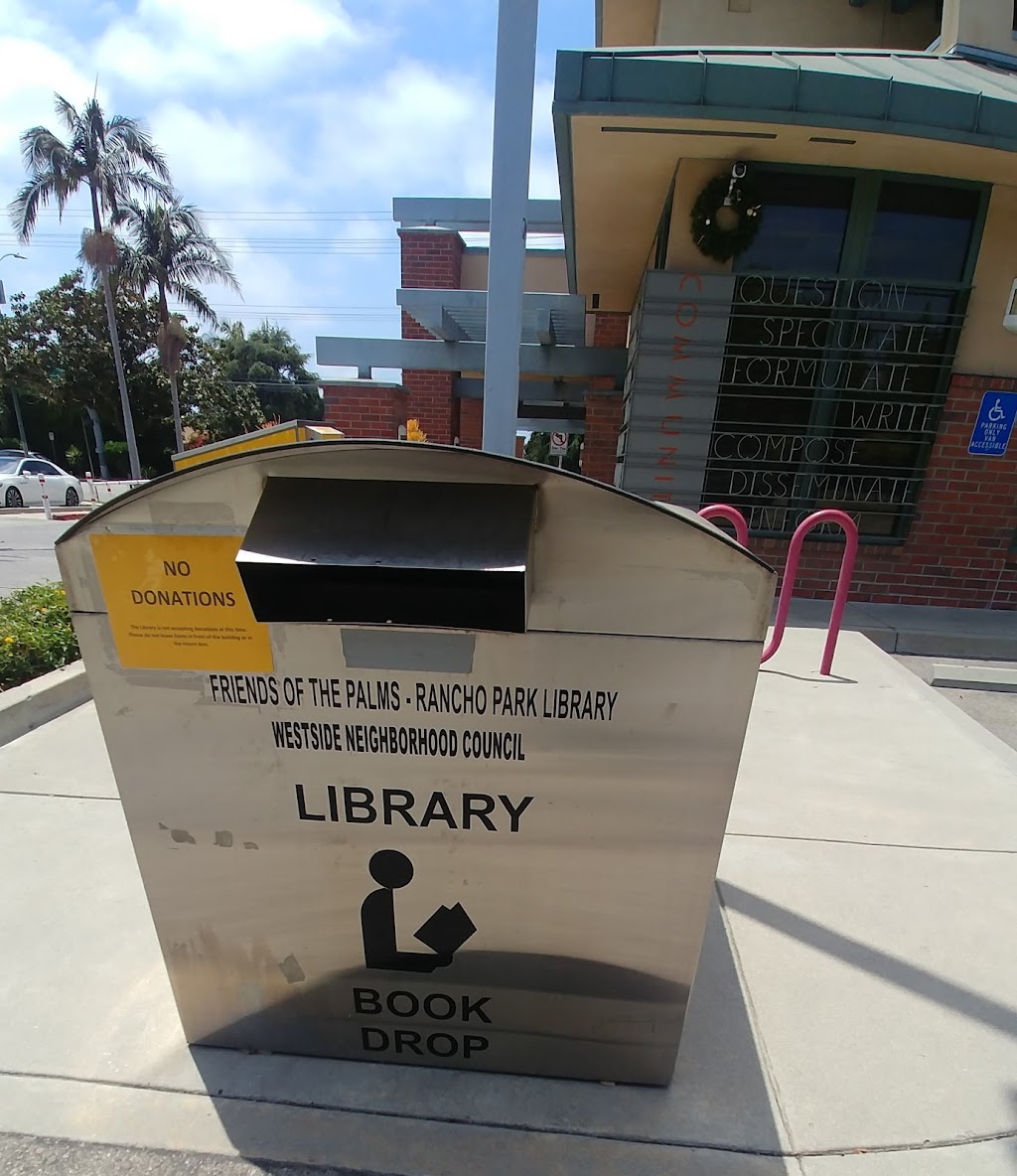 Palms-Rancho Park Branch Library | 2920 Overland Ave, Los Angeles, CA 90064, USA | Phone: (310) 840-2142