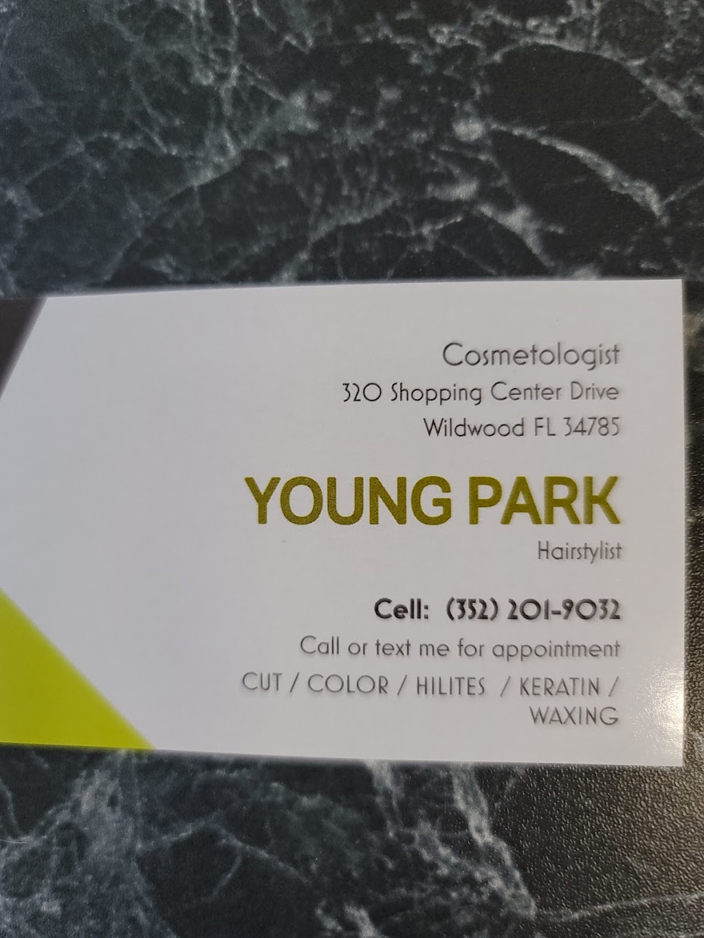 Young Park Hair Salon | 320 Shopping Center Dr, Wildwood, FL 34785, USA | Phone: (352) 201-9032