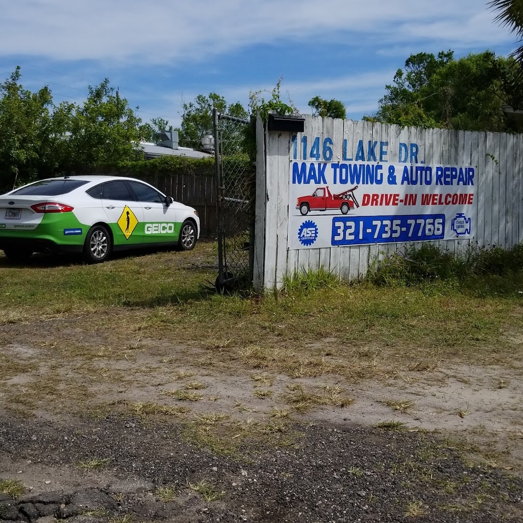 MAK Towing & Auto Repair, Tires | 1608 Lake Dr, Cocoa, FL 32926, USA | Phone: (321) 735-7766