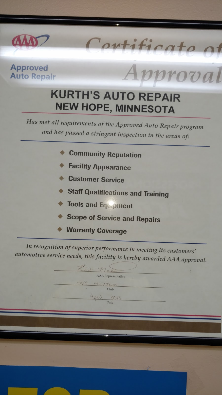 Kurths Auto Repair | 4125 Oregon Ave N, New Hope, MN 55427, USA | Phone: (763) 536-9999