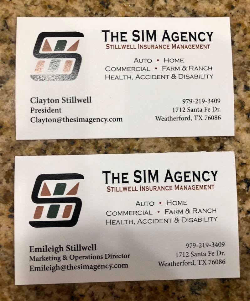 The Sim Agency | 1712 Santa Fe Dr, Weatherford, TX 76086, USA | Phone: (979) 219-3409