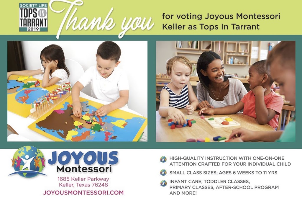 Joyous Montessori Keller | 1685 Keller Pkwy, Keller, TX 76248, USA | Phone: (817) 431-6661