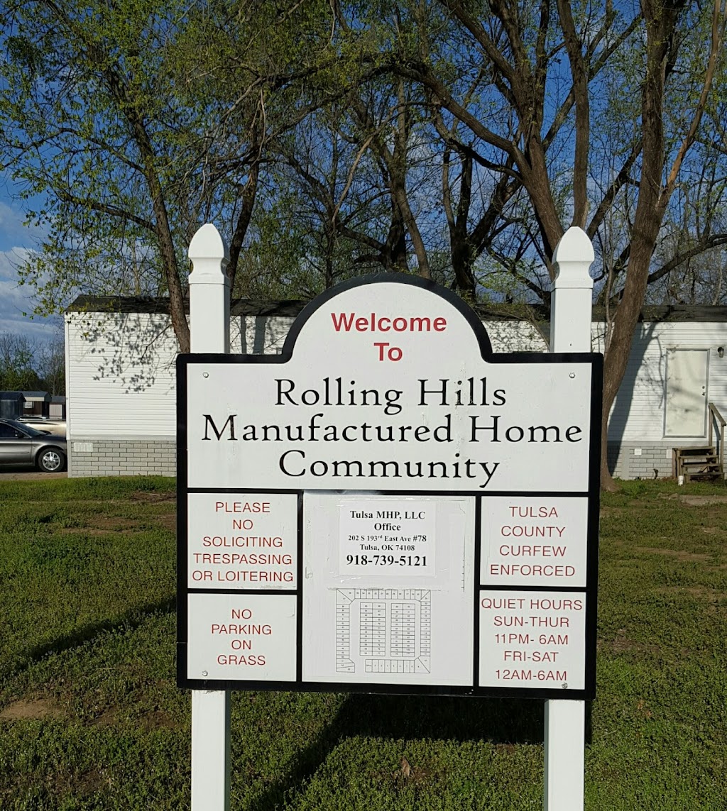 Rolling Hills Mobile Home Park | 202 S 193rd E Ave #78, Tulsa, OK 74108, USA | Phone: (918) 739-5121