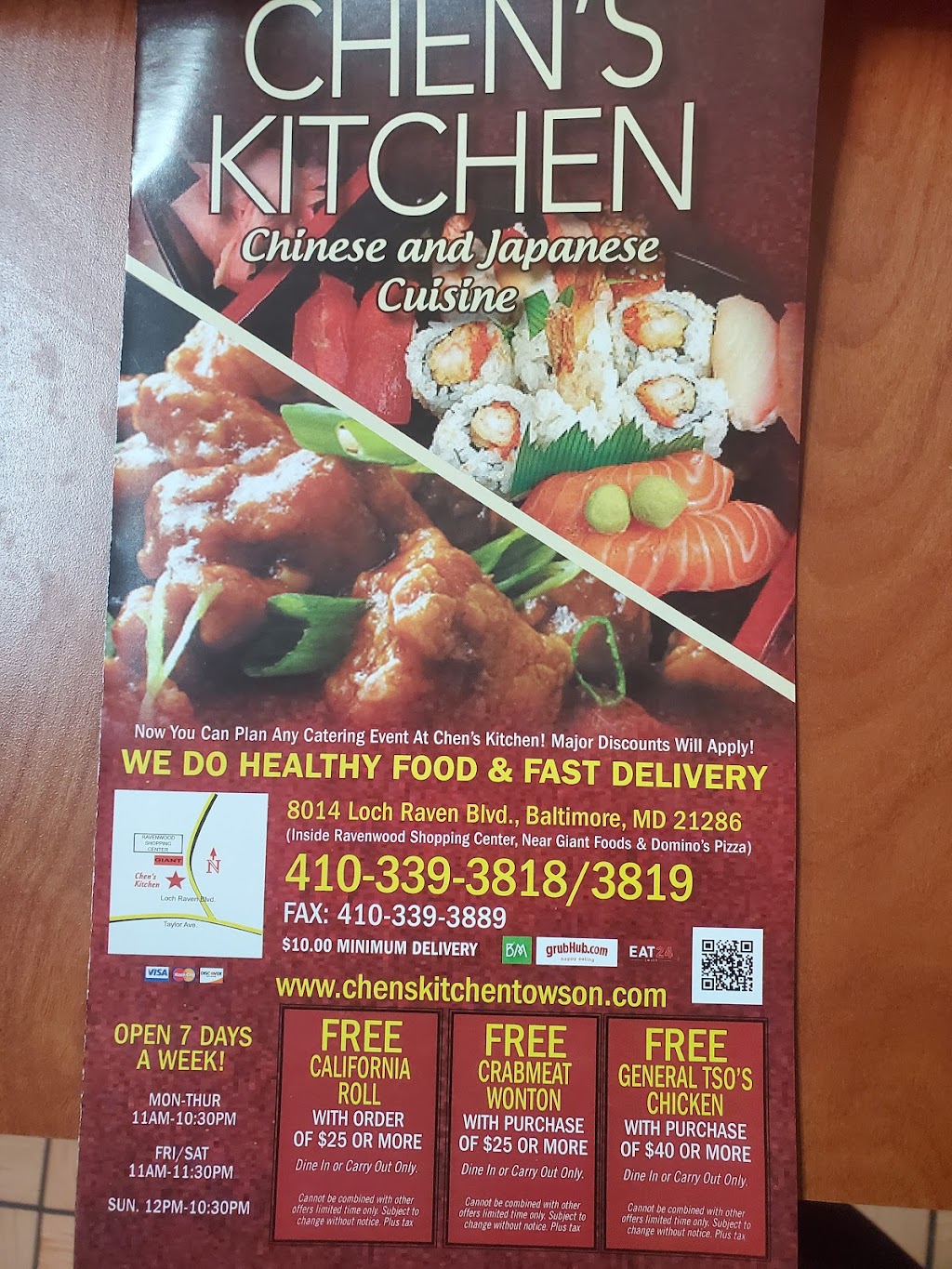 Chens Kitchen | 8014 Loch Raven Blvd, Towson, MD 21286, USA | Phone: (410) 339-3818