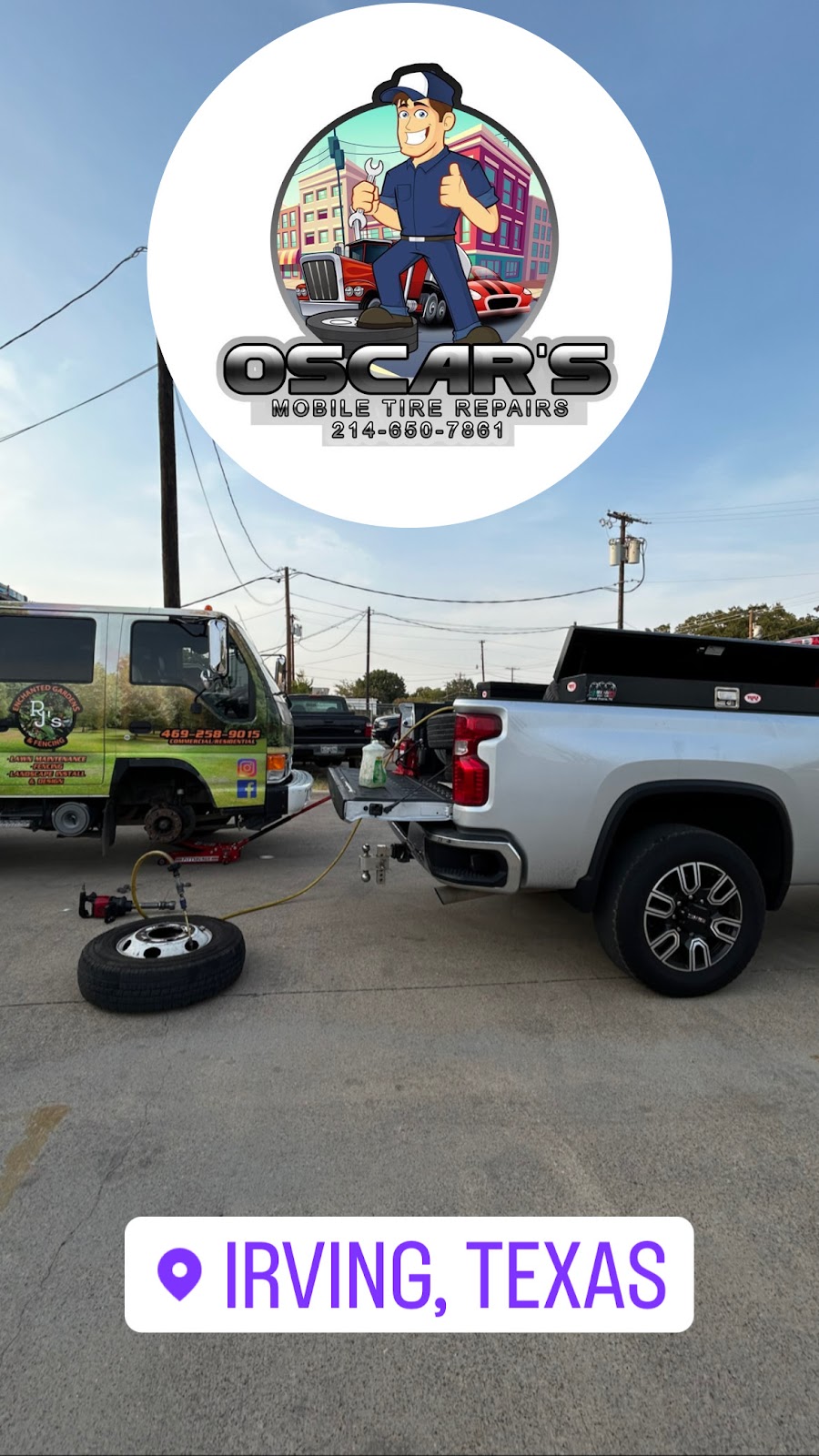 OSCAR’S 24 HRS MOBILE TIRE REPAIR SERVICIO DE LLANTAS 24 HORAS | 1933 SE 14th St, Grand Prairie, TX 75051, USA | Phone: (214) 650-7861