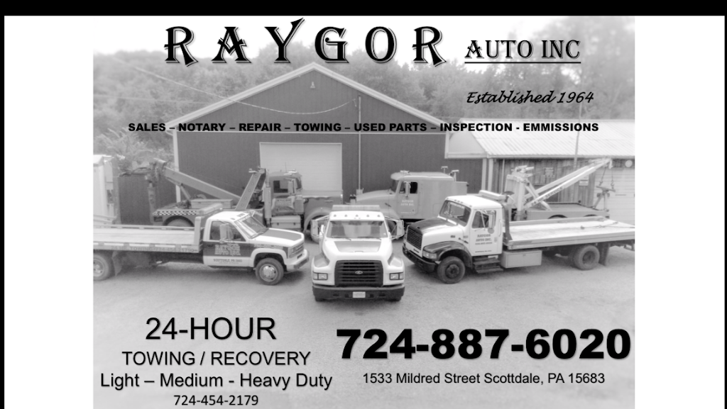Raygor Auto Inc repair & towing | 1533 Mildred St, Scottdale, PA 15683, USA | Phone: (724) 887-6020