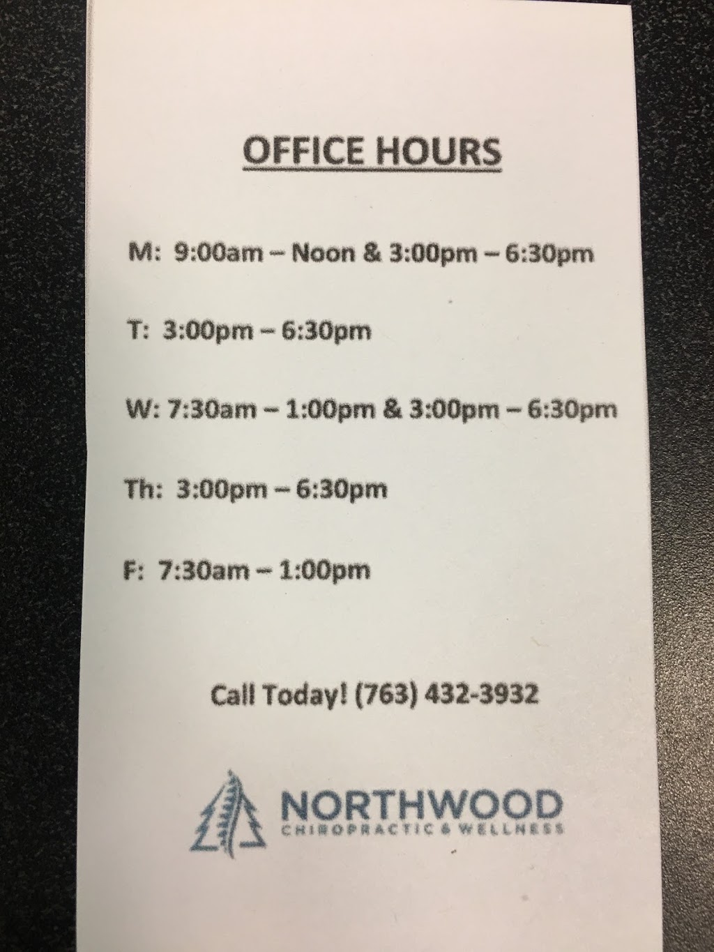 Northwood Chiropractic and Wellness | 10900 89th Ave N Suite 1, Maple Grove, MN 55369, USA | Phone: (763) 432-3932