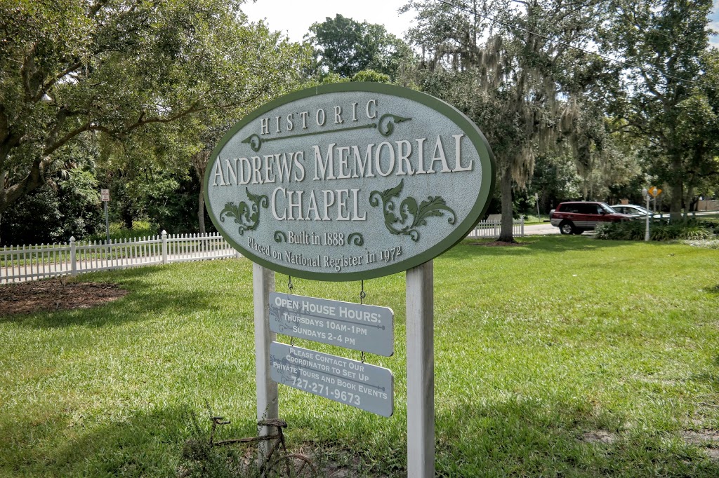 Historic Andrews Memorial Chapel | 1899 San Mateo Dr, Dunedin, FL 34698, USA | Phone: (727) 271-9673