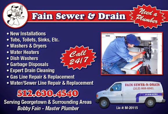 Fain Sewer & Drain | 1001 London Ln, Georgetown, TX 78626, USA | Phone: (512) 630-4540