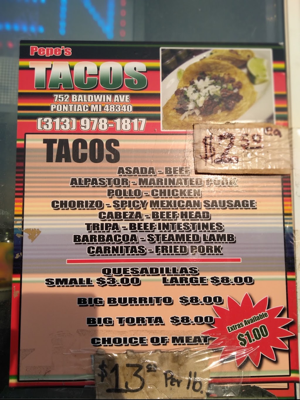 La Feria Taco Truck | 805 Baldwin Ave, Pontiac, MI 48340, USA | Phone: (248) 884-6887