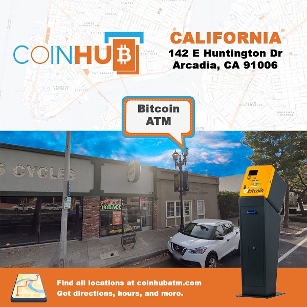 Los Angeles Bitcoin ATM - Coinhub | 142 E Huntington Dr, Arcadia, CA 91006 | Phone: (702) 900-2037