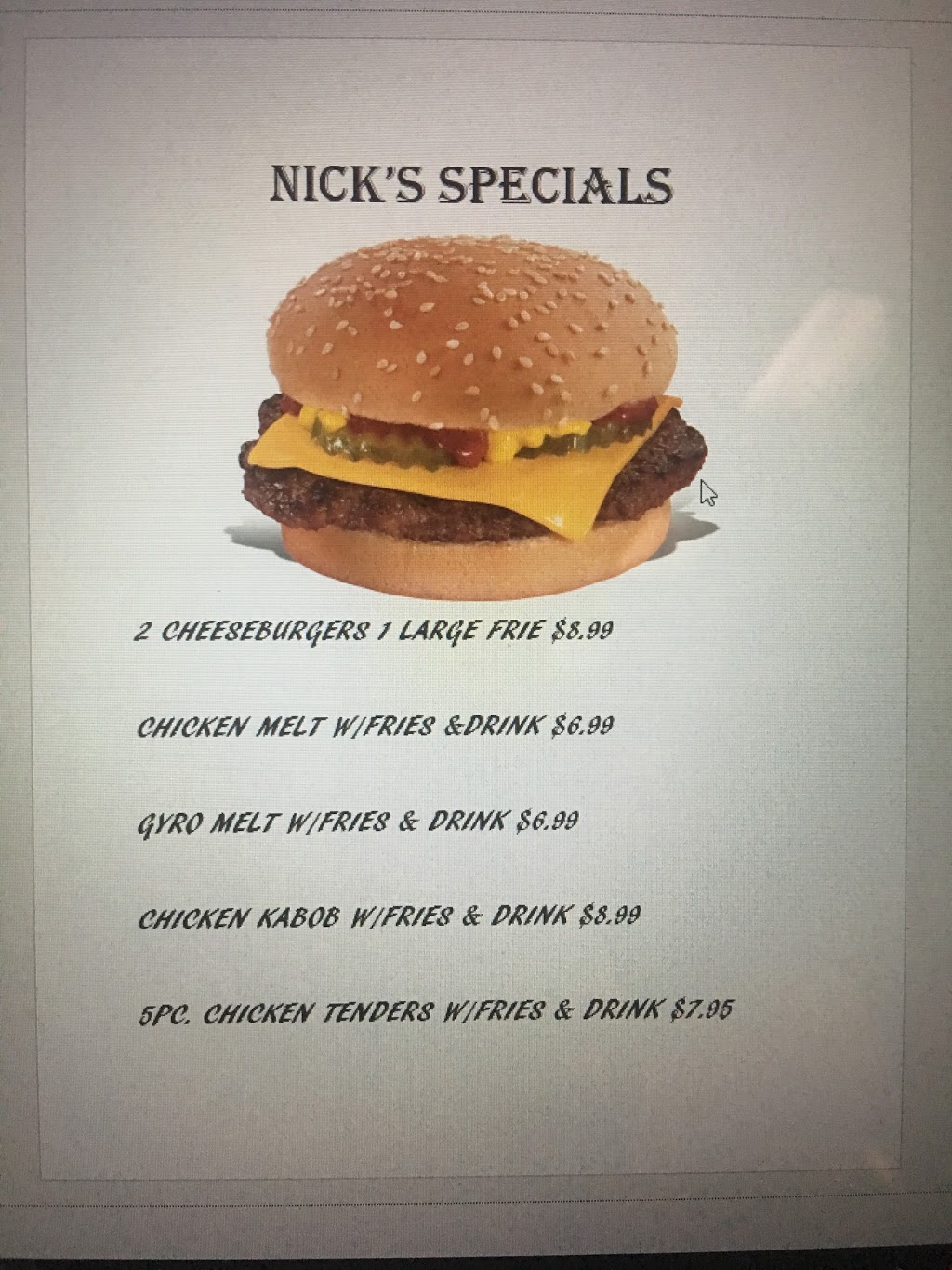 Nicks Gyros | 6410 Calumet Ave, Hammond, IN 46324, USA | Phone: (219) 937-4650