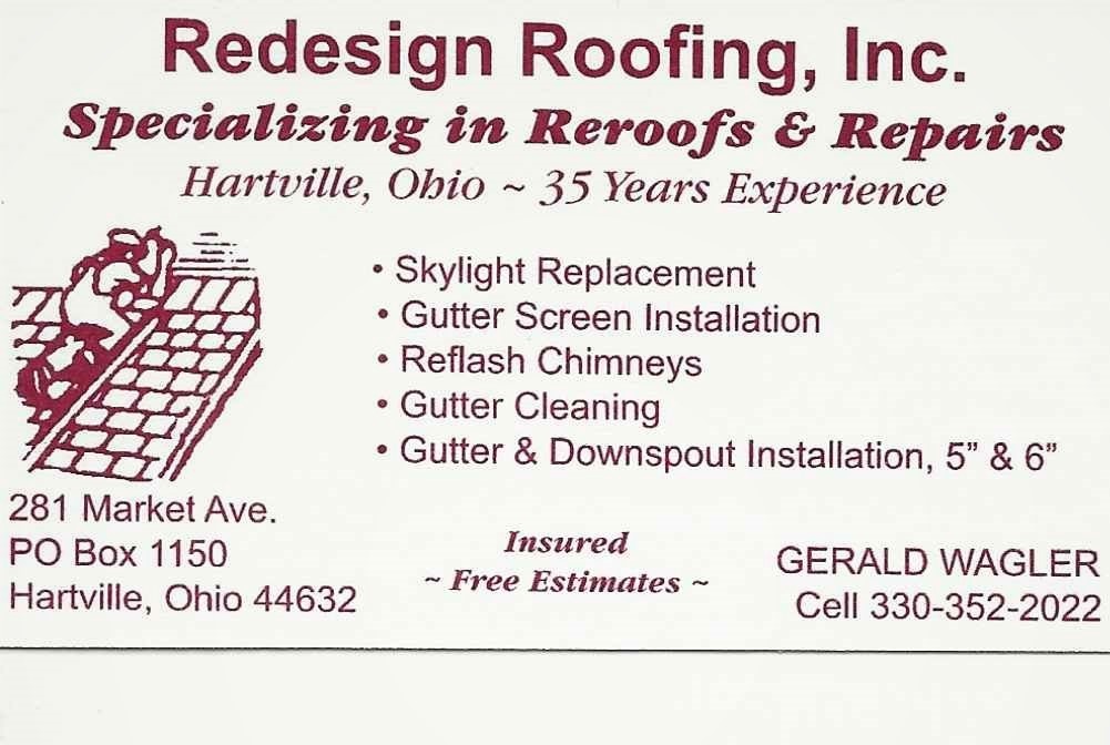 Redesign Roofing, Inc. | 281 Market Ave SW, Hartville, OH 44632, USA | Phone: (330) 352-2022