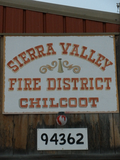 Sierra Valley Volunteer Fire | 94362 CA-70, Chilcoot, CA 96105, USA | Phone: (530) 993-1111