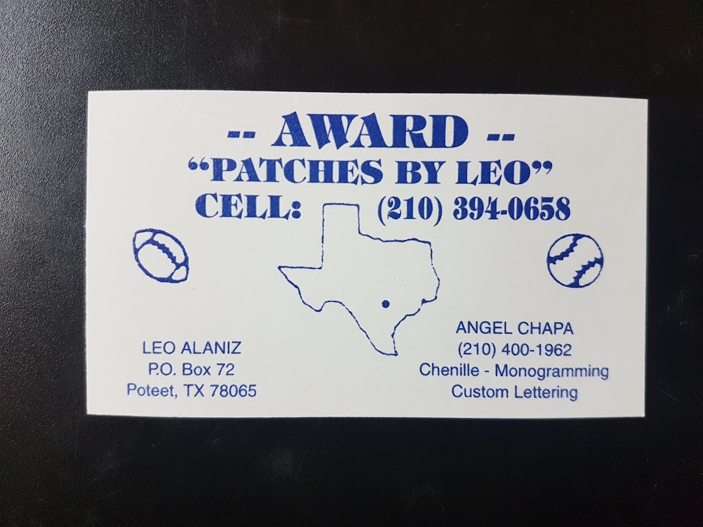 Award Patches By Leo | 168 Avenue E, Poteet, TX 78065, USA | Phone: (210) 394-0658