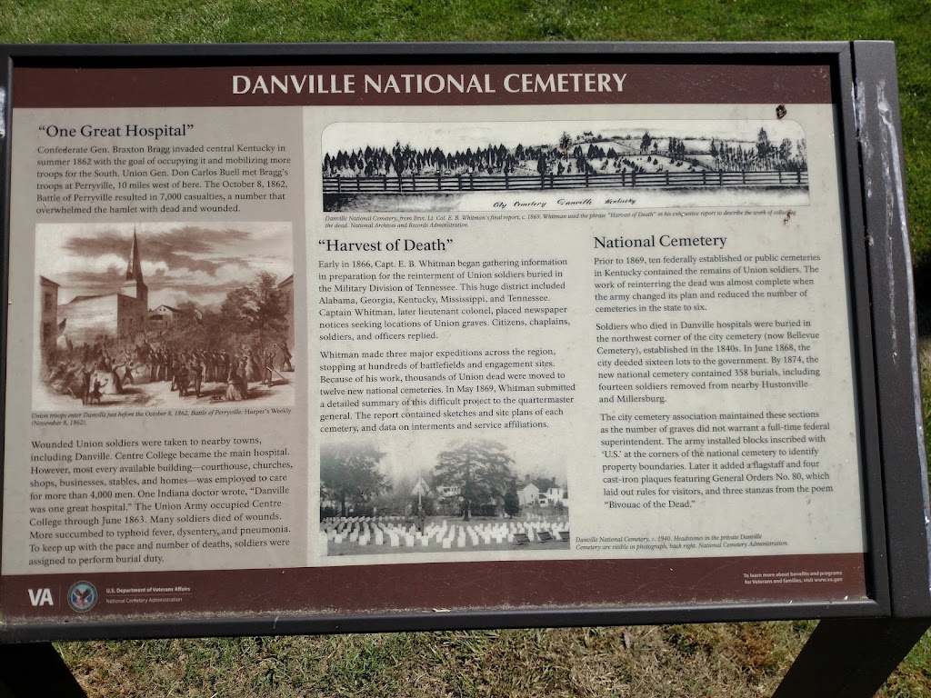 Danville National Cemetery | 277 N 1st St, Danville, KY 40422, USA | Phone: (859) 885-5727