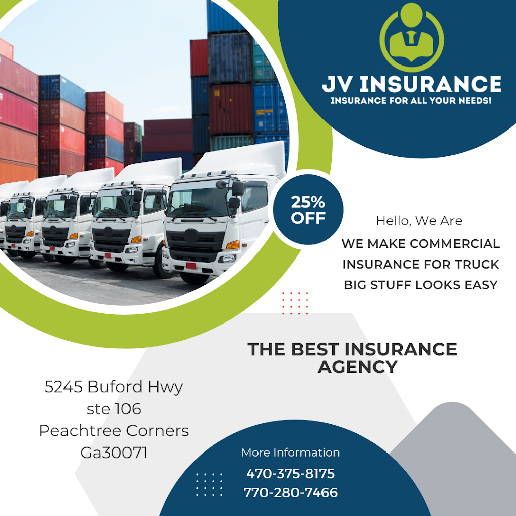 JV INSURANCE AGENCY LLC | 5245 Buford Hwy NE #106, Peachtree Corners, GA 30071, USA | Phone: (470) 375-8175