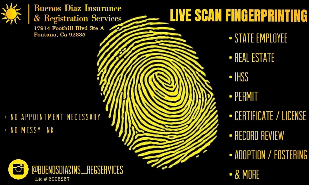 Buenos Diaz Insurance and Registration Services | 17914 Foothill Blvd A, Fontana, CA 92335, USA | Phone: (909) 320-8543