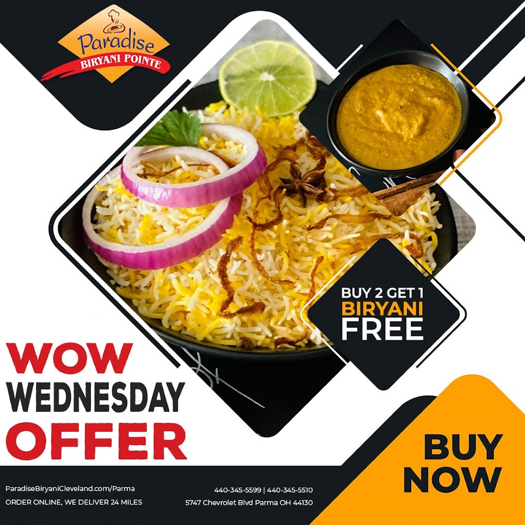 Paradise Biryani Pointe | 5747 Chevrolet Blvd, Parma, OH 44130, USA | Phone: (440) 345-5599