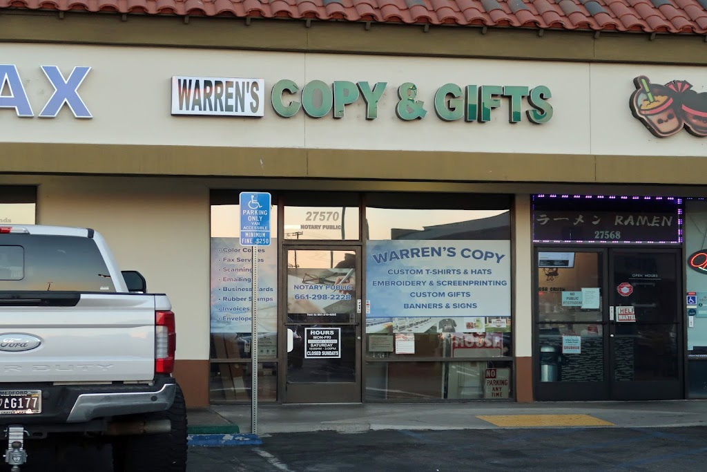 Warrens Copy & Print Center | 27570 Sierra Hwy, Canyon Country, CA 91351, USA | Phone: (661) 298-2228