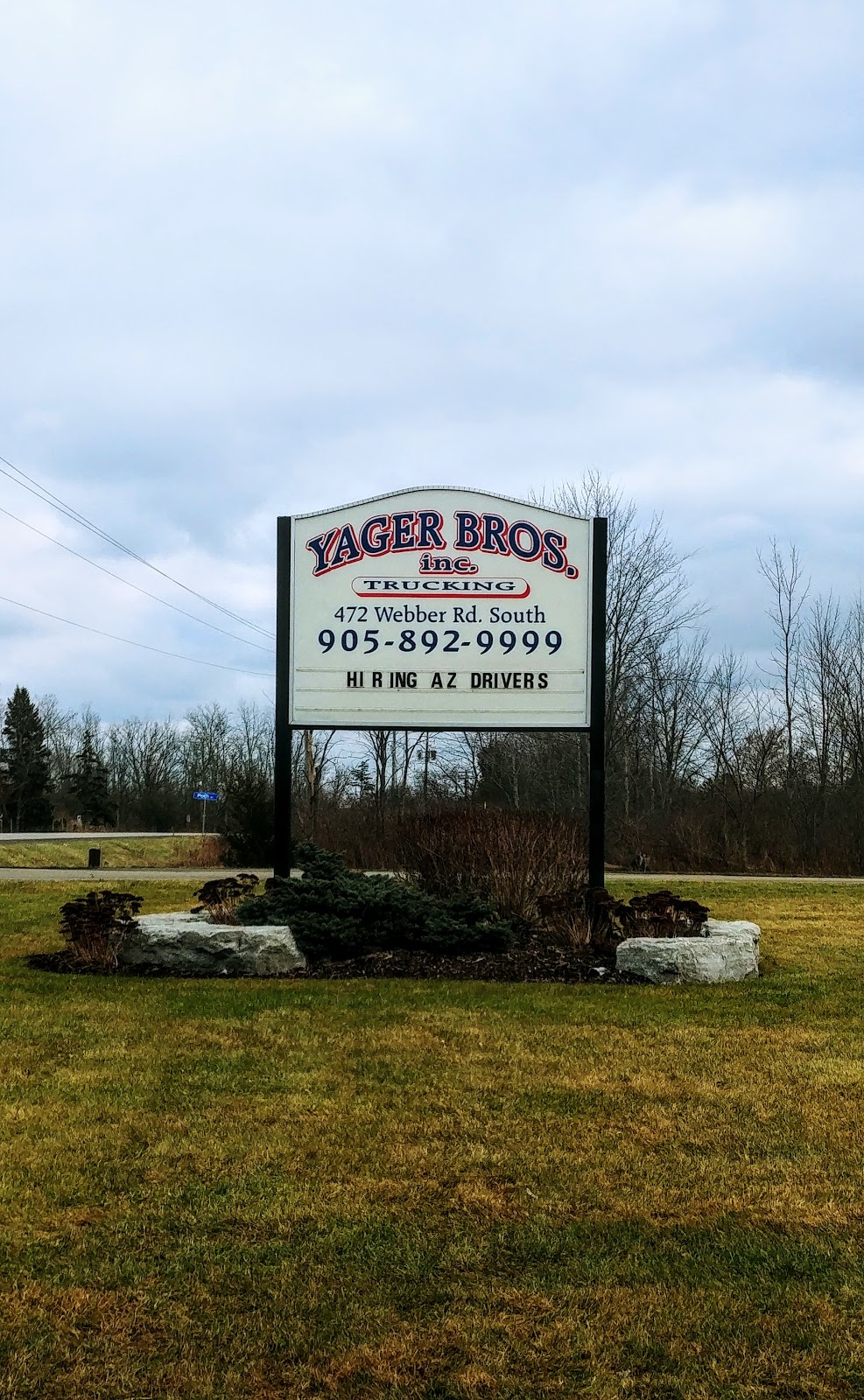 Yager Bros. Trucking | 472 Webber Rd, Welland, ON L3B 5N8, Canada | Phone: (905) 892-9999