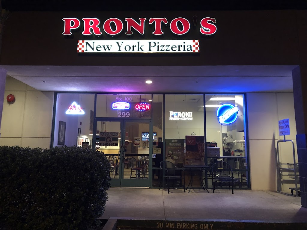 Prontos New York Pizzeria | 299 Iron Point Rd, Folsom, CA 95630 | Phone: (916) 608-0720