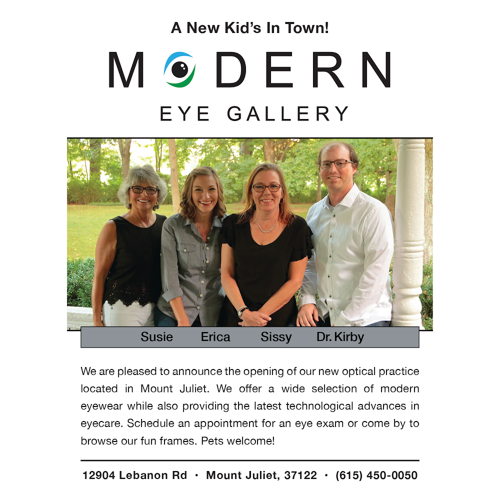 Modern Eye Gallery, John Kirby & Associates | 12904 Lebanon Rd, Mt. Juliet, TN 37122, USA | Phone: (615) 773-2212