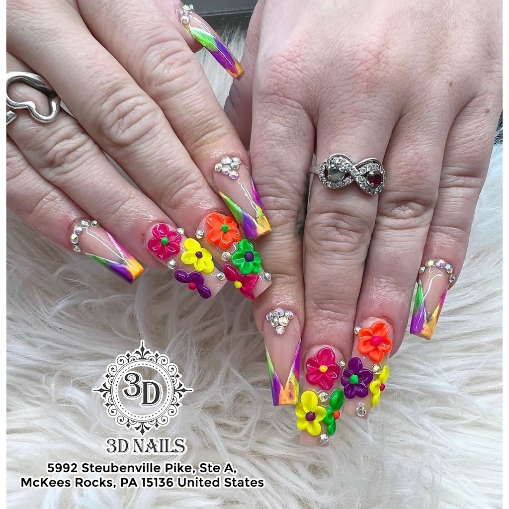 3D Nails Spa | 5992 Steubenville Pike Suite A, McKees Rocks, PA 15136, USA | Phone: (412) 787-3206