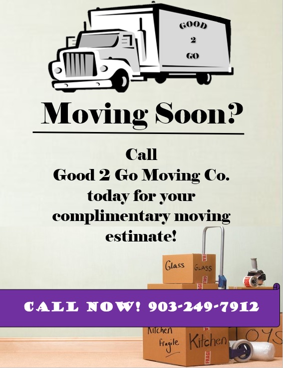 Good 2 Go Moving Co. | 204A Commerce St, Savoy, TX 75479, USA | Phone: (903) 249-7912