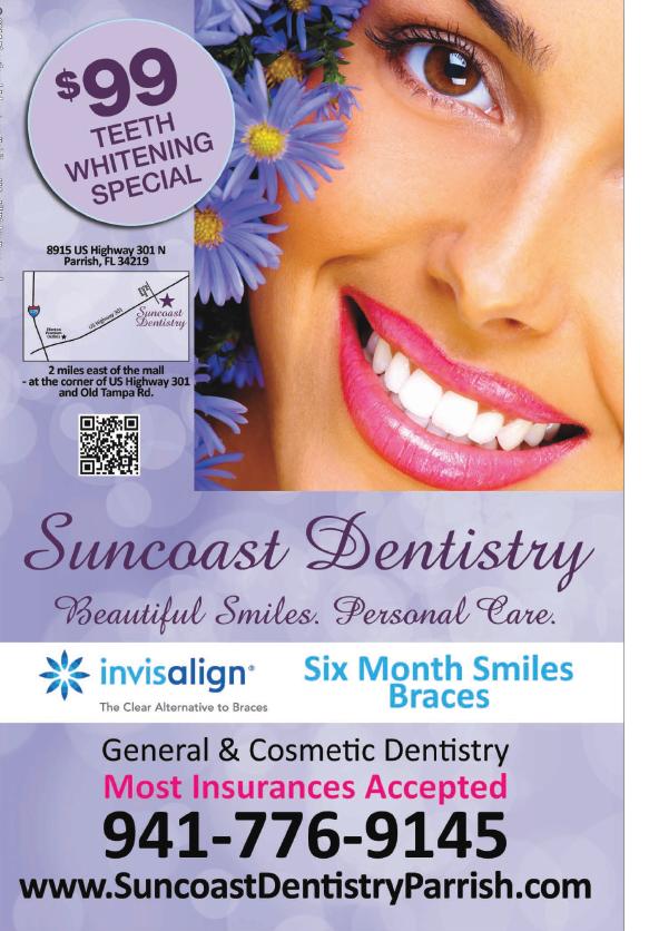Suncoast Dentistry - Parrish | 8915 US-301, Parrish, FL 34219, USA | Phone: (941) 776-9145