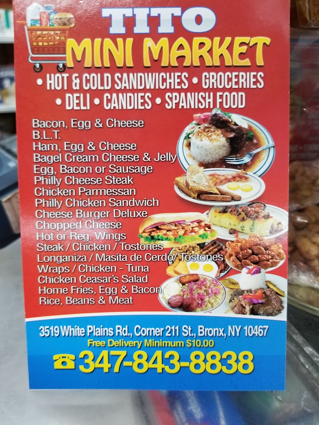 Tito Mini Market | 3519 White Plains Rd, Bronx, NY 10467, USA | Phone: (347) 843-8838