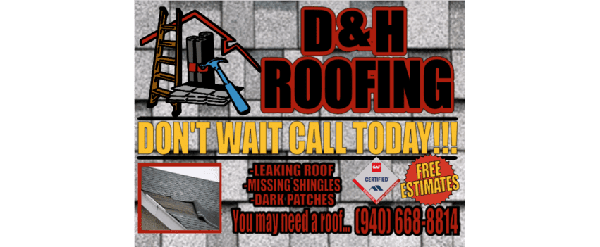D & H Roofing | 302 S Grand Ave, Gainesville, TX 76240, USA | Phone: (940) 668-8814