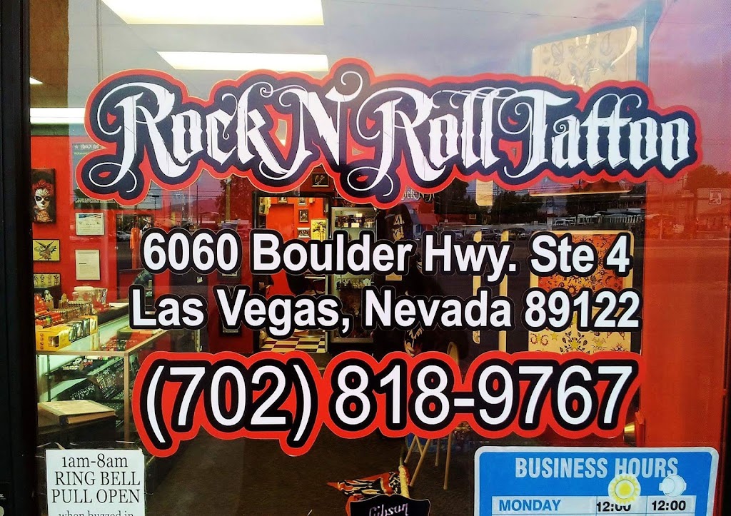 Rock N Roll Tattoo LLC | 6060 Boulder Hwy #4, Las Vegas, NV 89122, USA | Phone: (702) 476-1536