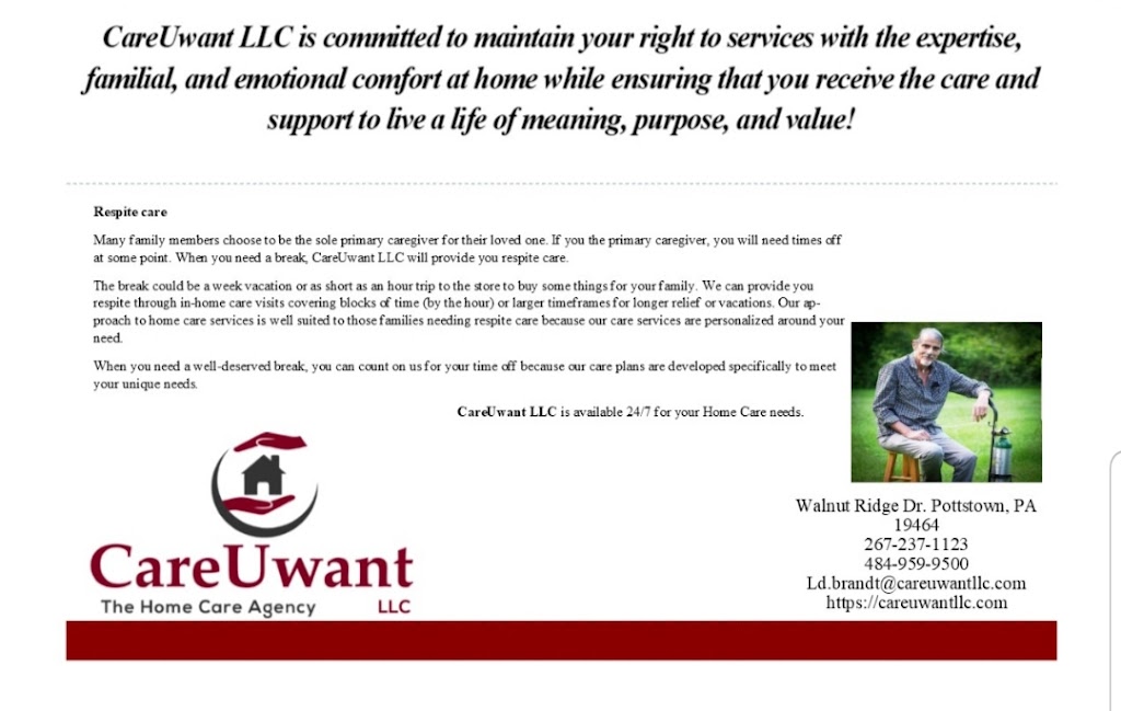 CareUwant LLC | Walnut Ridge Dr, Pottstown, PA 19464, USA | Phone: (484) 949-9500