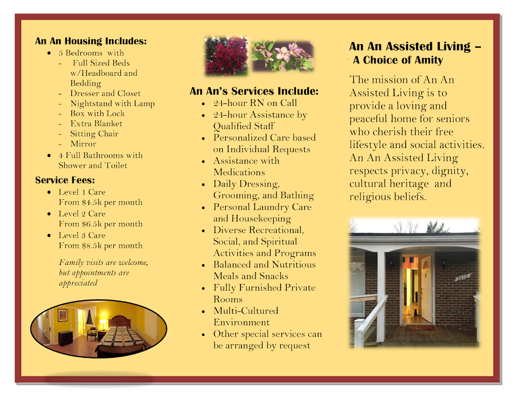 An An Assisted Living | 2612 Bel Pre Rd, Silver Spring, MD 20906, USA | Phone: (301) 801-6510