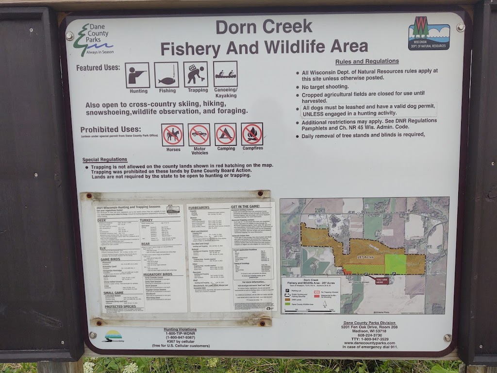 Dorn Creek Wildlife Area | 5998 Oncken Rd, Waunakee, WI 53597 | Phone: (608) 224-3730