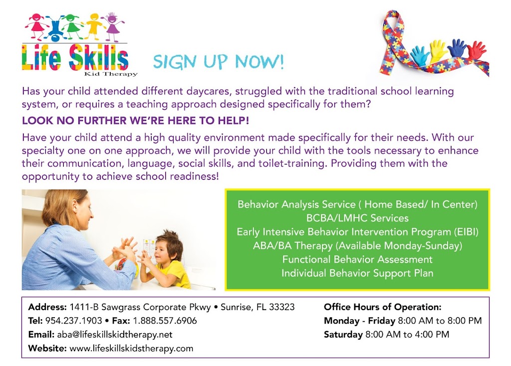 Life Skills Kids Therapy | 9050 Pines Blvd #450-10, Pembroke Pines, FL 33024, USA | Phone: (954) 237-1903