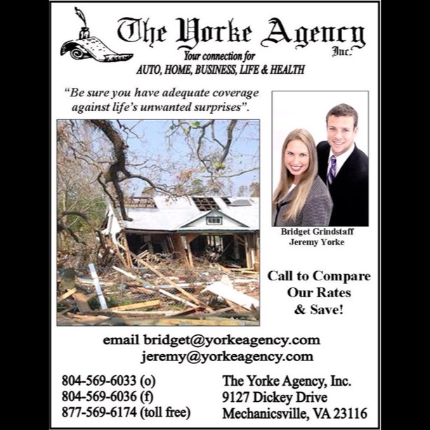 The Yorke Agency, Inc. | 9127 Dickey Dr, Mechanicsville, VA 23116, USA | Phone: (804) 569-6033