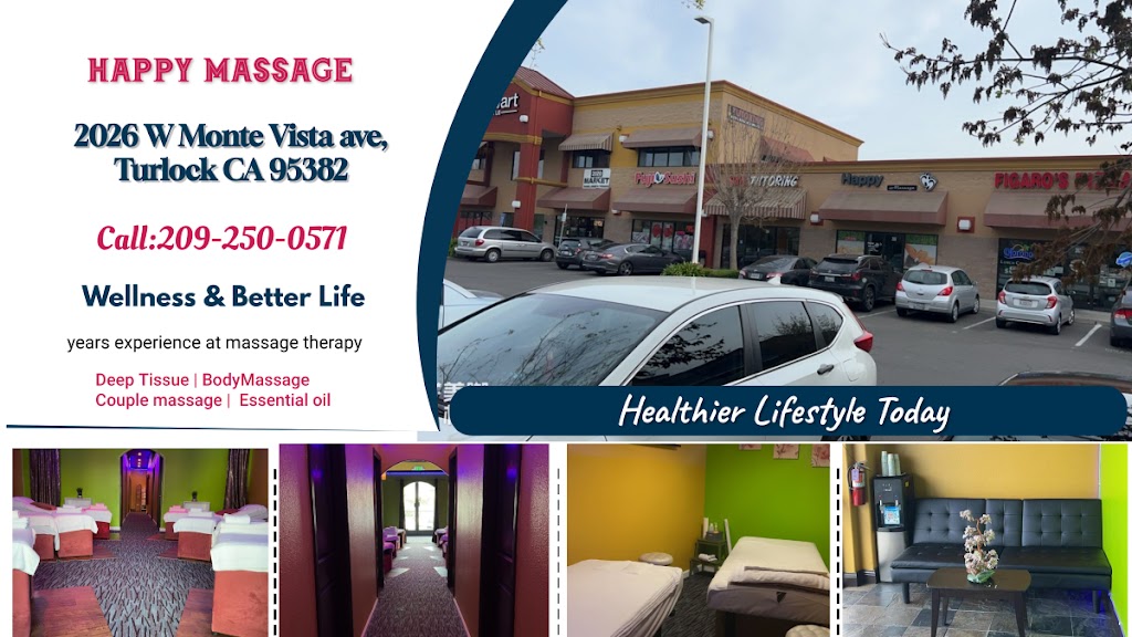 Happy Massage | 2026 W Monte Vista Ave, Turlock, CA 95382, USA | Phone: (209) 250-0571