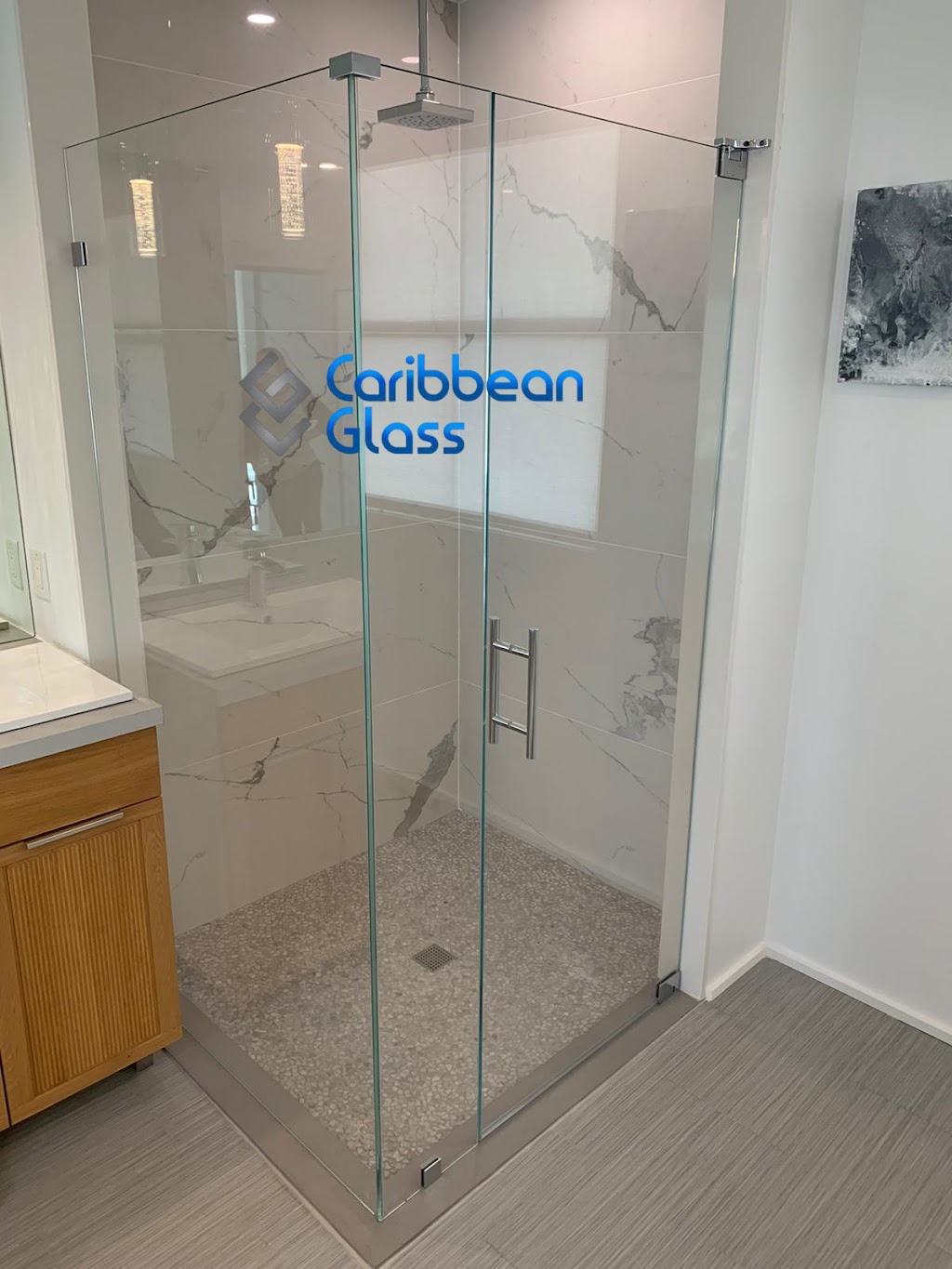 Caribbean Glass Frameless Shower Doors | 9407 Tawnyberry St, Orlando, FL 32832, USA | Phone: (407) 419-6778