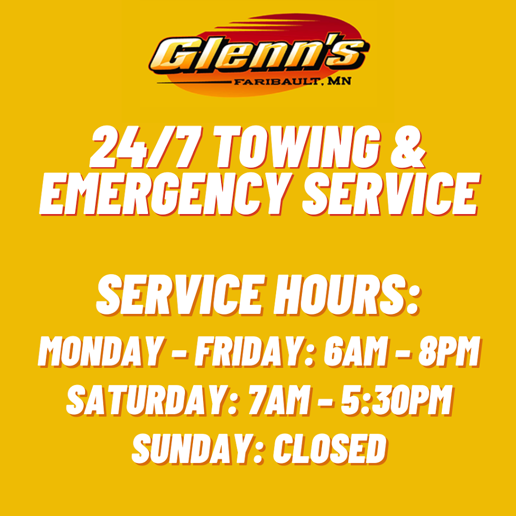 Glenns Towing & Service | 628 Central Ave N, Faribault, MN 55021, USA | Phone: (507) 334-4202