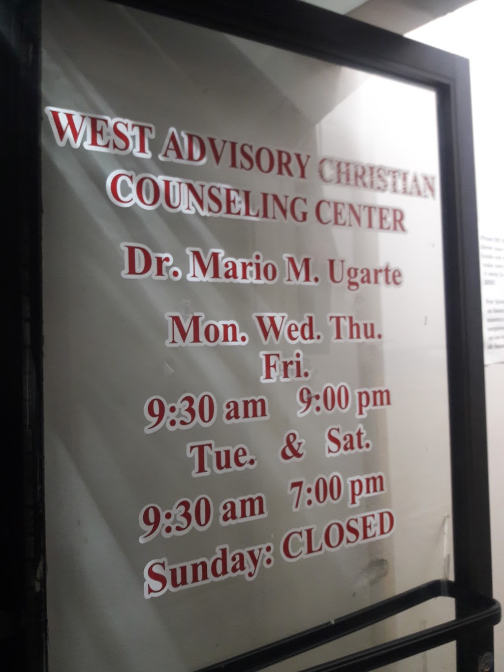 West Advisory Counseling Center | 6532 Pacific Blvd # C, Huntington Park, CA 90255, USA | Phone: (323) 588-5971