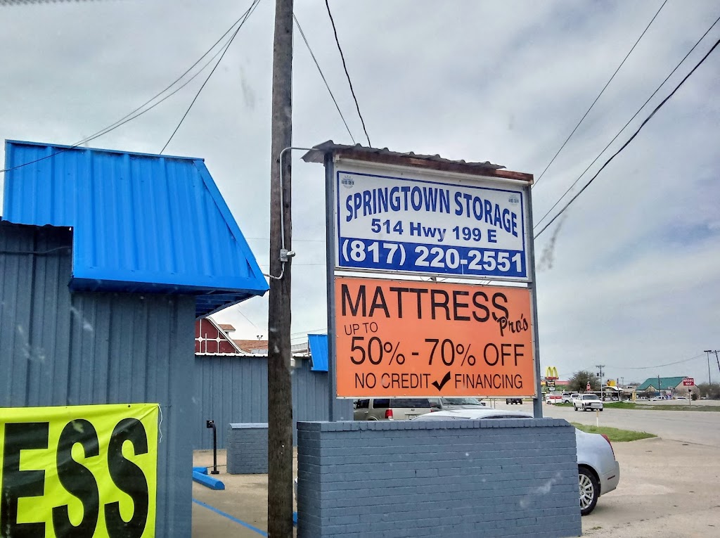 Springtown Storage | 514 E Hwy 199, Springtown, TX 76082, USA | Phone: (817) 220-2551