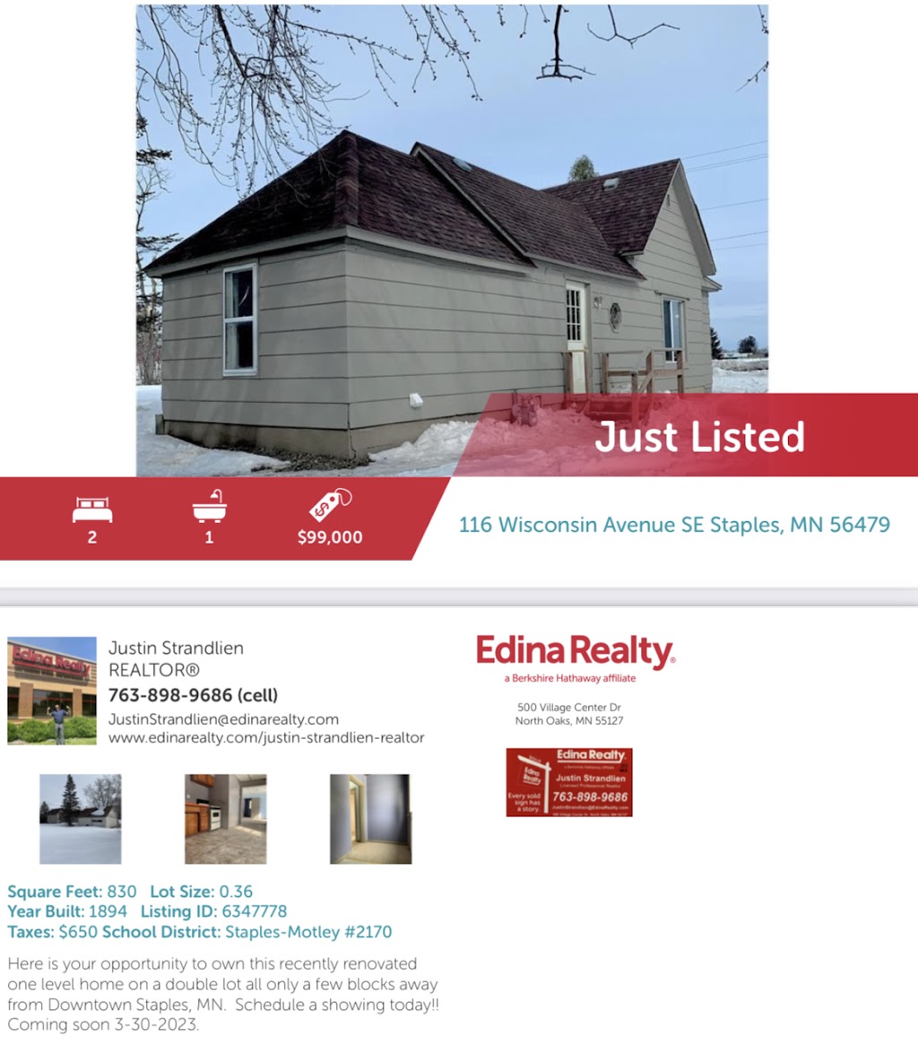 Standout Real Estate Services~Justin Strandlien~EXP Realty | 101 5th Ave SW, Isanti, MN 55040, USA | Phone: (763) 898-9686