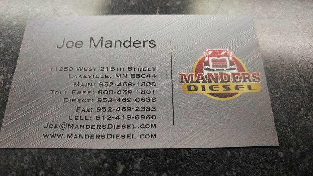 Manders Diesel | 11250 215th St W, Lakeville, MN 55044, USA | Phone: (952) 469-1800